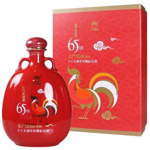 (裸瓶福利品) 金門高粱 建廠65周年 雞年(瓷瓶) 700ml