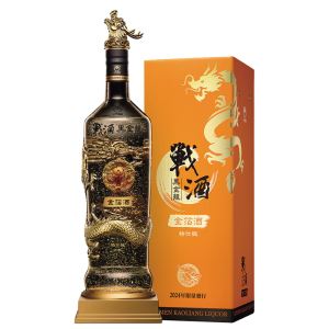 (限量) 金門高粱 戰酒黑金龍金箔酒 龍年特仕版 3600ml