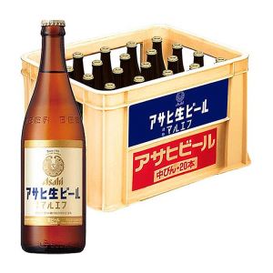 (活動限量)日本原裝 Asahi玻璃瓶生啤酒 500ml*20 (送啤酒籃)