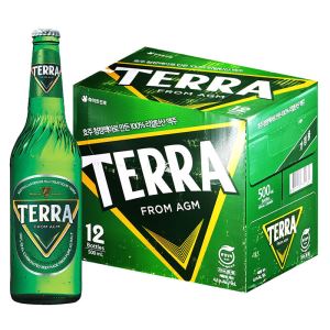 韓國 TERRA啤酒 玻璃瓶500ml (12入)