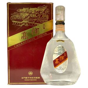 (限量福利品) 金門高粱 80年 紅扁陳高(舊版裸瓶) 600ml