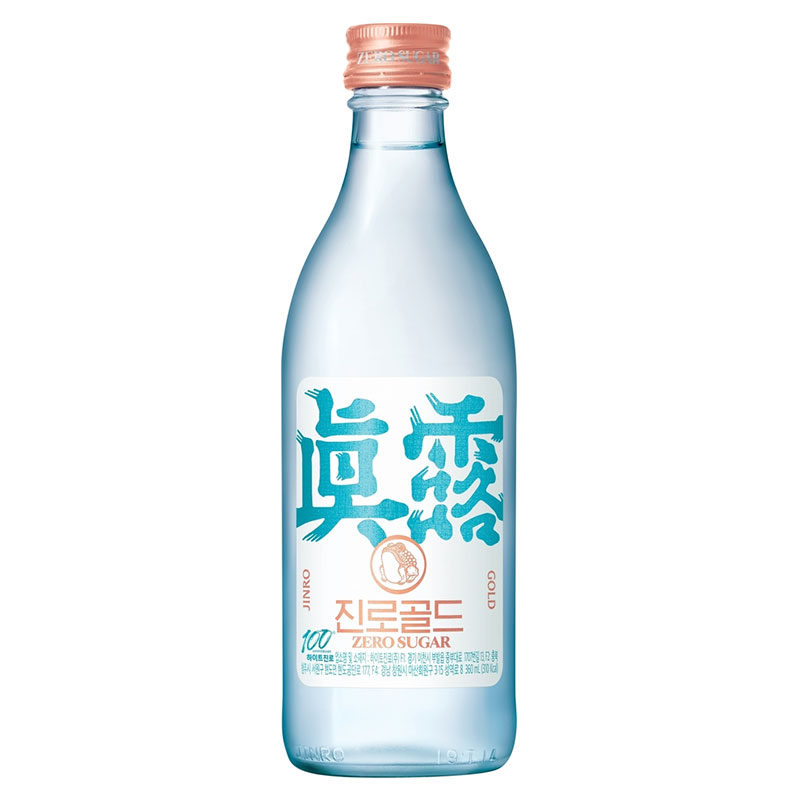 真露 Gold黃金零醣燒酒 360ml