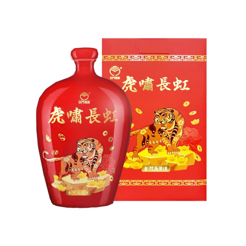 (限量福利品) 金門高粱 戰酒黑金龍虎嘯長虹(紅) 2000ml 